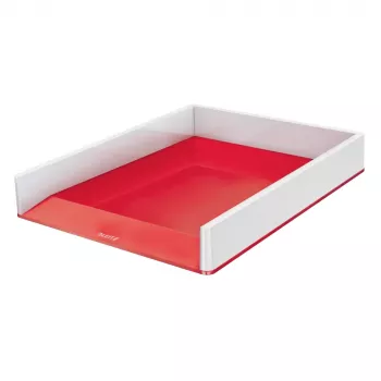 Leitz WOW Duo Colour Bandeja de documentos blanco perla/rojo