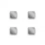 Zeller Set de imanes cubo 4 piezas gris ferrita 10 mm imanes de oficina 11190