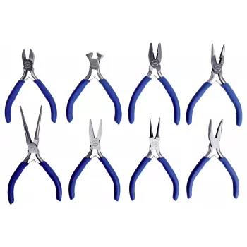 Brüder Mannesmann Set de 8 piezas de alicates de precisión y pinzas 10808