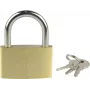 Brüder Mannesmann Candado de latón macizo de 38 mm con llave M413-40 oro-amarillo