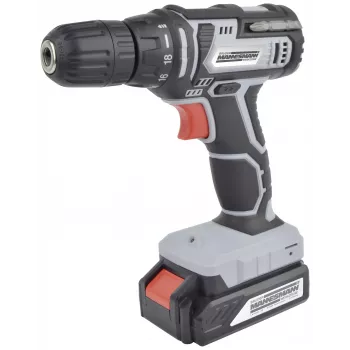 BRÜDER MANNESMANN M17680 Atornillador-taladro a batería 20V con batería de litio de 1,3 Ah, 2 velocidades, 35 Nm, luz LED