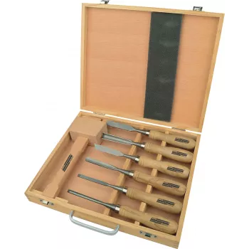 Brüder Mannesmann Set de talla en madera de 7 piezas M66107