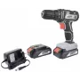 BRÜDER MANNESMANN M17690 Atornillador-taladro a batería 20V con 2 baterías de litio de 1,5 Ah, 35 Nm, 0-1500 rpm, portabrocas de sujeción rápida, luz LED, Softgrip, maletín