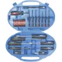 Brüder Mannesmann 11242 Set de 42 destornilladores con puntas planas, Phillips, Pozidriv, Torx, hexagonales interiores y soporte montable en pared