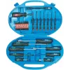 Brüder Mannesmann 11242 Set de 42 destornilladores con puntas planas, Phillips, Pozidriv, Torx, hexagonales interiores y soporte montable en pared