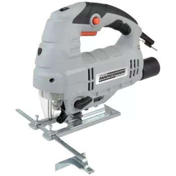 BRÜDER MANNESMANN M12781 Sierra de calar electrónica de 800W con movimiento pendular de 4 niveles, cambio de hoja sin herramientas, 0-3000 carreras/min, 80 mm de profundidad de corte en madera