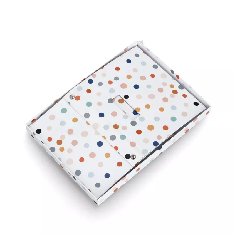Zeller Dots Caja de almacenamiento blanca con puntos 25 x 35 x 20 cm 14475