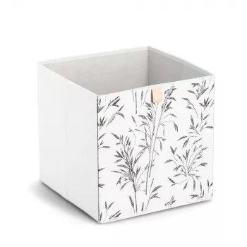 Zeller caja de almacenaje de hierba blanca 32 x 32 x 32 cm 14536