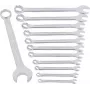 BRÜDER MANNESMANN set de llaves combinadas, 12 piezas, acero cromo-vanadio, DIN 3113, 6-22 mm, cromadas (130-12 DIN)