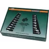 BRÜDER MANNESMANN set de llaves combinadas, 12 piezas, acero cromo-vanadio, DIN 3113, 6-22 mm, cromadas (130-12 DIN)