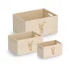 Zeller caja de almacenaje ciervo natural 35 x 25 x 18 cm 15222