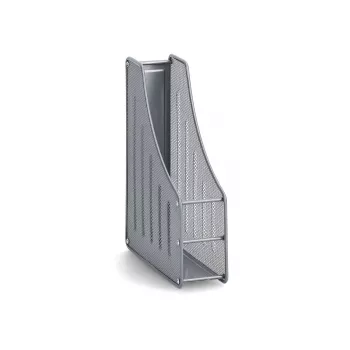 ZELLER MESHLINE revistero de pie de rejilla metálica plateada DIN A4/C4 17700