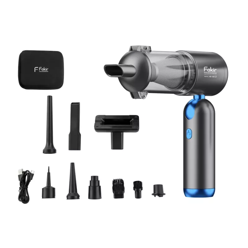 Fakir AS 150 LT aspirador de mano multifuncional inalámbrico antracita/azul 120W 11,1V 3 niveles 2993003