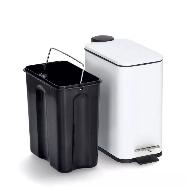 Zeller 18960 Papelera 5,0 L, blanco