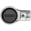 GEDORE Carraca reversible de inserción 1/2 pulgadas, 16 dientes, cuadradillo de inserción 9x12 mm (7712010)