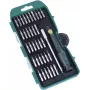 BRÜDER MANNESMANN Juego de puntas de precisión, 36 piezas, vástago hexagonal de 4 mm, punta plana, Phillips, Torx, Allen, Pentalobe, Tri-Wing, Spanner, cuadrada, Pozidriv, con mango bimaterial 29890