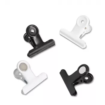 Zeller Clips magnéticos negro metal 4,0 x 1 set (11264)
