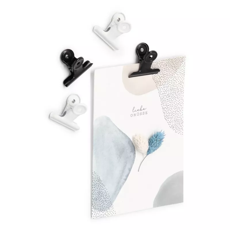 Zeller Clips magnéticos negro metal 4,0 x 1 set (11264)
