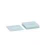 Zeller 26232 Set de posavasos, 4 piezas, vidrio, transparente