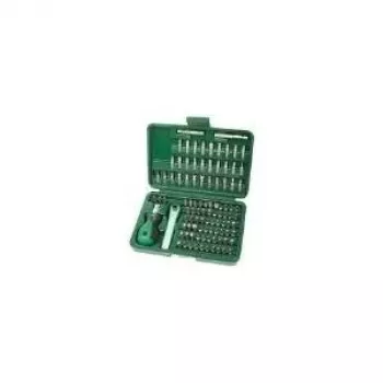 BRÜDER MANNESMANN Juego de puntas de seguridad de 99 piezas, 95 puntas de cromo-vanadio, hexagonal 1/4 pulgadas, soporte magnético, estuche organizador 29899