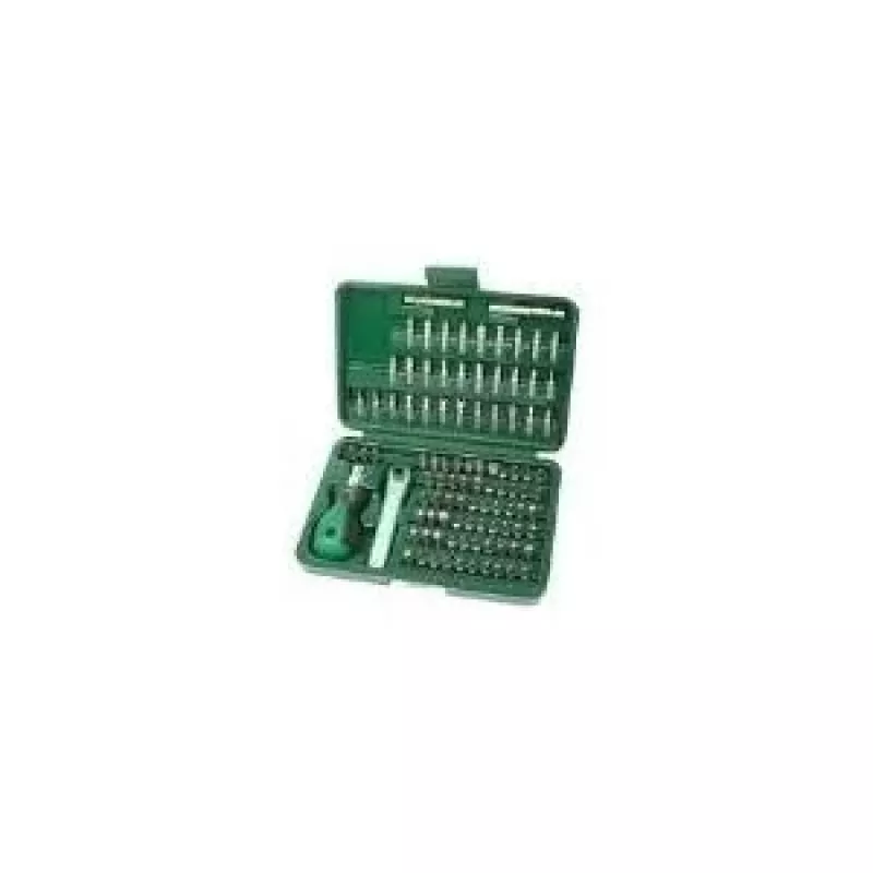BRÜDER MANNESMANN Juego de puntas de seguridad de 99 piezas, 95 puntas de cromo-vanadio, hexagonal 1/4 pulgadas, soporte magnético, estuche organizador 29899