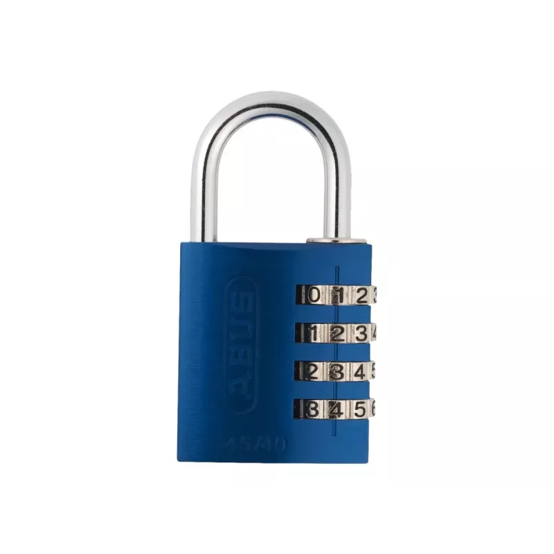 ABUS 488078 Candado macizo de latón con arco de acero templado, cuerpo de 45 mm, apertura distinta, 2 llaves ABVS48807
