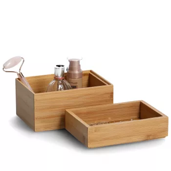 Zeller Natural Cajas organizadoras 17 x 12 x 12 cm (13319)