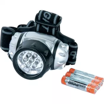 BRÜDER MANNESMANN Linterna frontal LED, orientable, con 7 LED en blíster, 3 niveles de brillo: 1, 3 o 7 LED, 1 unidad (M30640)
