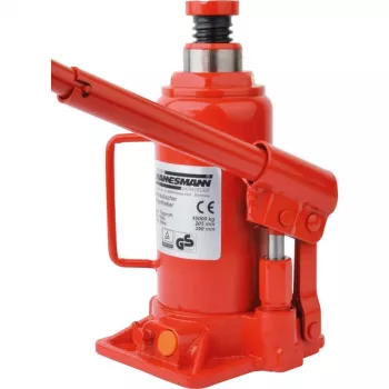 BRÜDER MANNESMANN Gato hidráulico 10 t con válvula de sobrecarga, rojo (M00710)