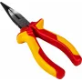 BRÜDER MANNESMANN Alicate de puntas VDE 160 mm, aislado 1000V, alicate de puntas largas para trabajos en piezas con tensión, rojo/amarillo 10603
