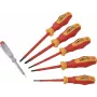 Brüder Mannesmann Juego de destornilladores aislados VDE 6 piezas plano Phillips M11226