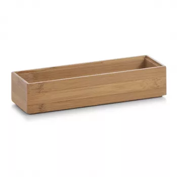 Zeller Present 13331 Caja de almacenamiento rectangular de bambú