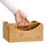 Zeller Caja de almacenamiento Natural 25 x 18 x 12 cm bambú 13336