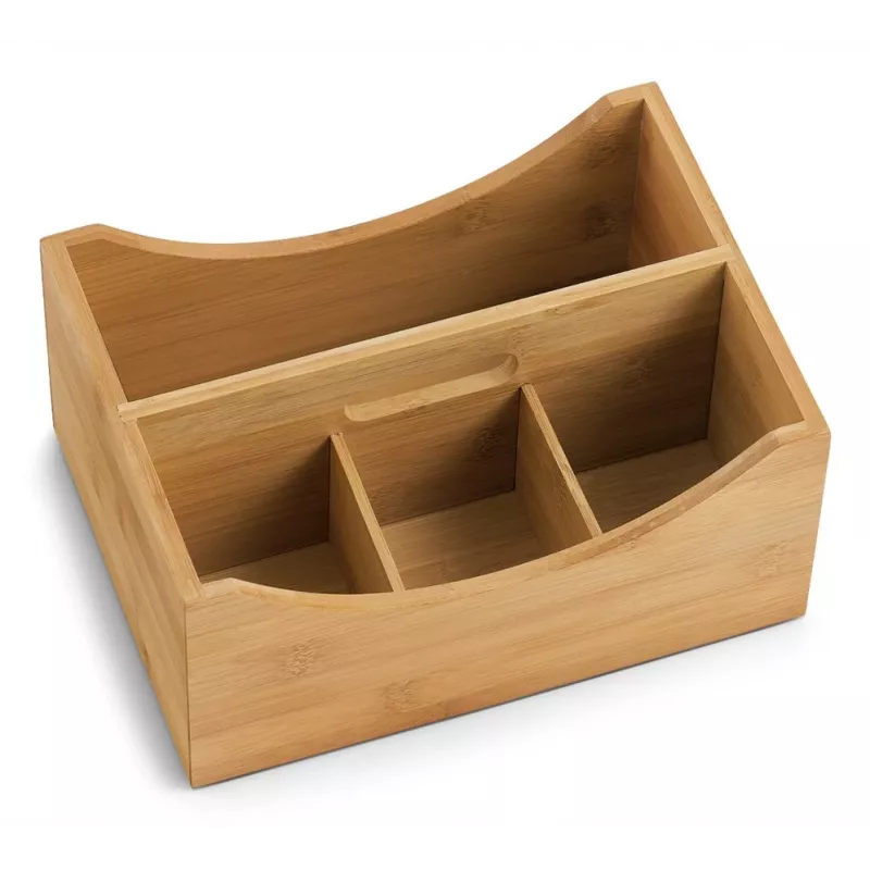Zeller Caja de almacenamiento Natural 25 x 18 x 12 cm bambú 13336