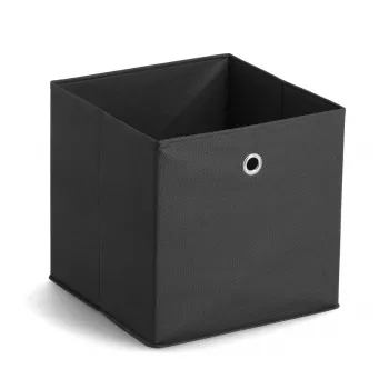 Zeller 14113 Caja de almacenamiento de tela no tejida, 30 L, 32 x 32 x 32 cm, negro