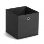 Zeller 14113 Caja de almacenamiento de tela no tejida, 30 L, 32 x 32 x 32 cm, negro