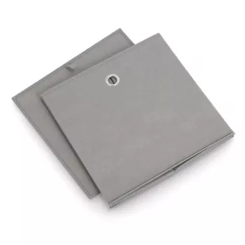 Zeller 14110 Caja de almacenamiento de tela no tejida, 30 l, 32 x 32 x 32 cm, gris