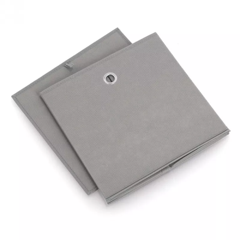 Zeller 14110 Caja de almacenamiento de tela no tejida, 30 L, 32 x 32 x 32 cm, gris