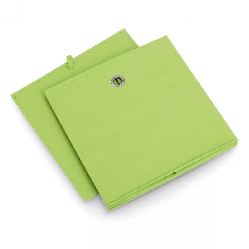 Zeller 14114 Caja de almacenamiento de tela no tejida, 30 L, 32 x 32 x 32 cm, verde