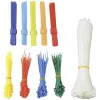 BRÜDER MANNESMANN Set de bridas y cierres de velcro, 350 piezas, 200 bridas 2,5 x 100 mm, varios colores, 150 cintas de velcro, reutilizables, gestión de cables para interiores (M13060)