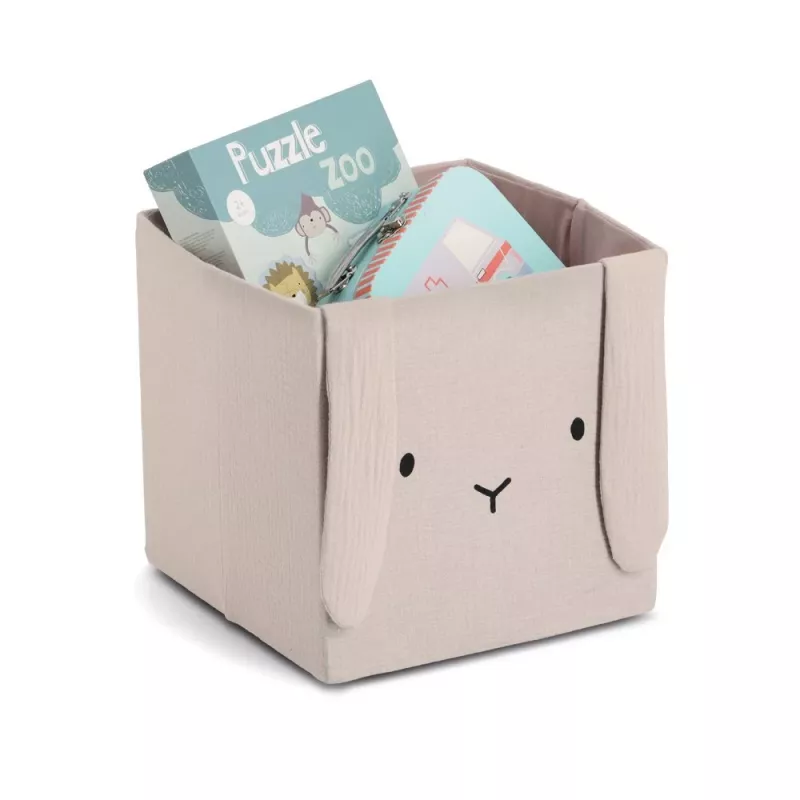 Zeller Caja de almacenamiento Rabbit beige 28 x 28 x 28 cm (14492)