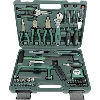 Brüder Mannesmann M29074 Juego de 74 herramientas de bricolaje en maletín