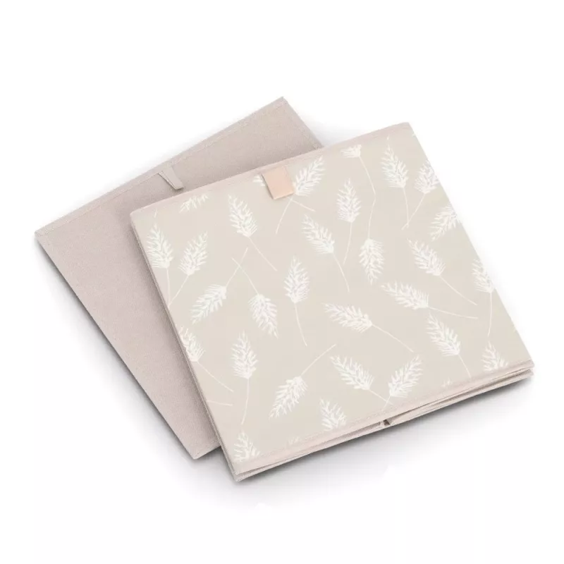 Zeller Caja de almacenamiento Pampasgras beige 32 x 32 x 32 cm 14538