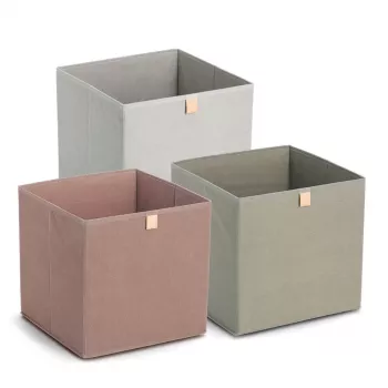 Zeller Caja de almacenamiento gris 32 x 32 x 32 cm (14539)