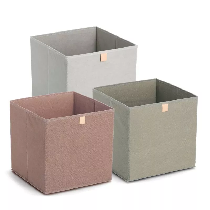 Zeller Caja de almacenamiento gris 32 x 32 x 32 cm (14539)