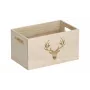 Zeller Caja de almacenamiento Hirsch natural 25 x 15 x 14 cm (15220)