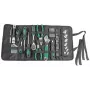 Brüder Mannesmann M21170 Juego de 65 herramientas en bolsa de tela, acero cromo-vanadio, negro/verde
