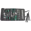 Brüder Mannesmann M21170 Juego de 65 herramientas en bolsa de tela, acero cromo-vanadio, negro/verde