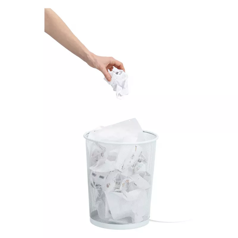 ZELLER 23 L cubo de basura redondo blanco 17724