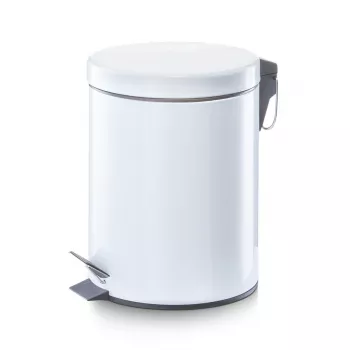 Zeller cubo de basura con pedal Kick 5 L blanco 18700